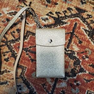 Kate Spade Gold Glitter Clutch